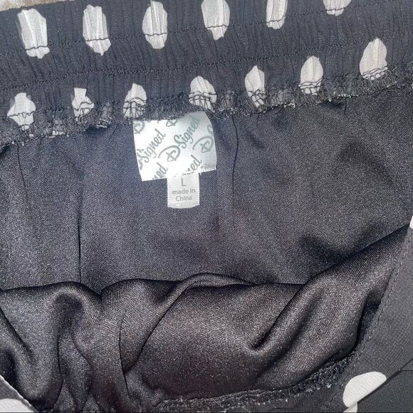 D-signed Disney high low black & white polka dot light weight skirt SZ L zip up - Picture 6 of 9